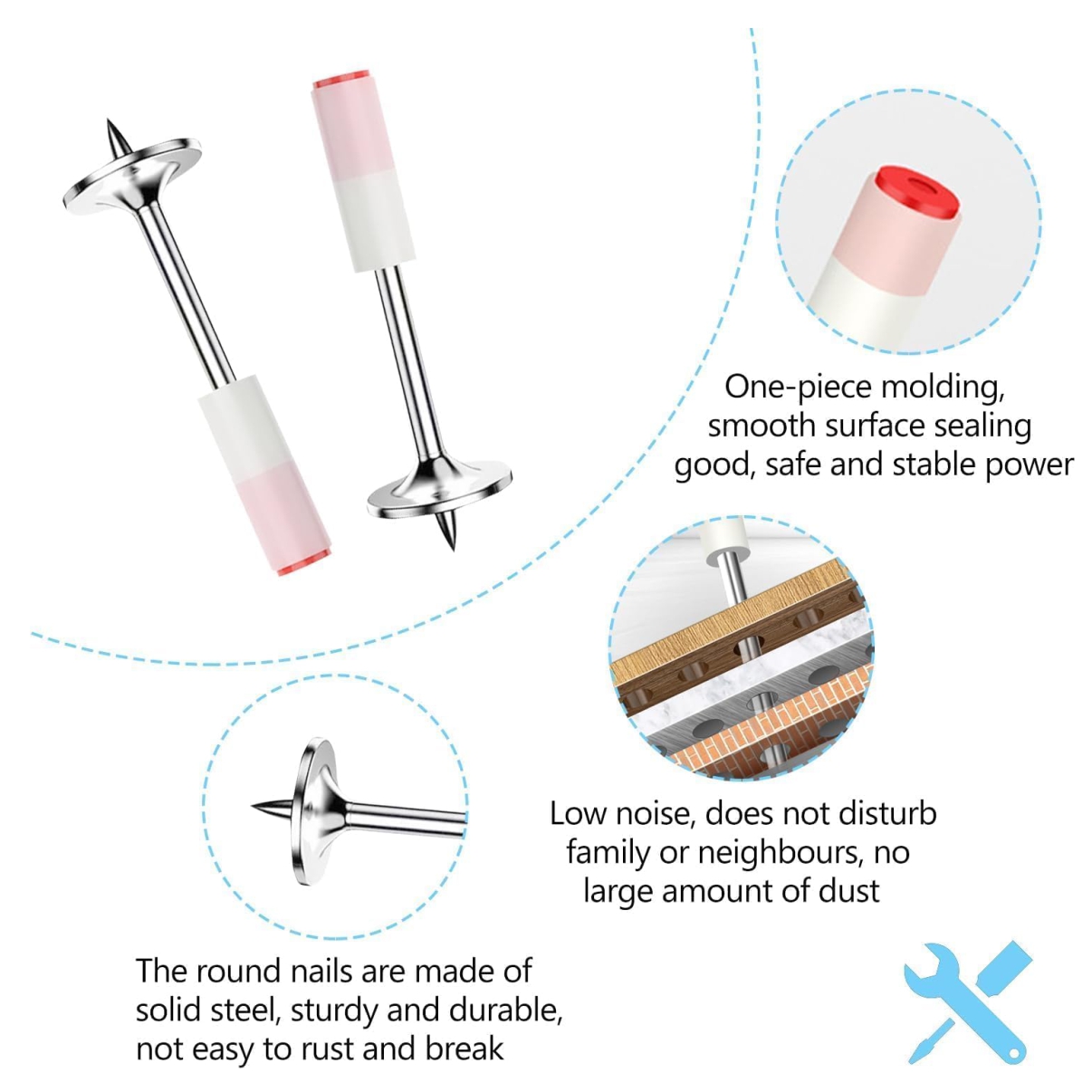 Miniatura 4 de clavos Puntillas Remachadora caja 200PCS